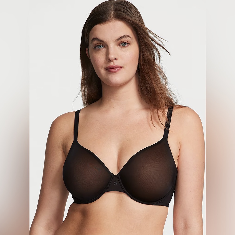 NWT Angelight full-coverage Smooth Bra - Victoria’s Secret Bare - Black - 34C